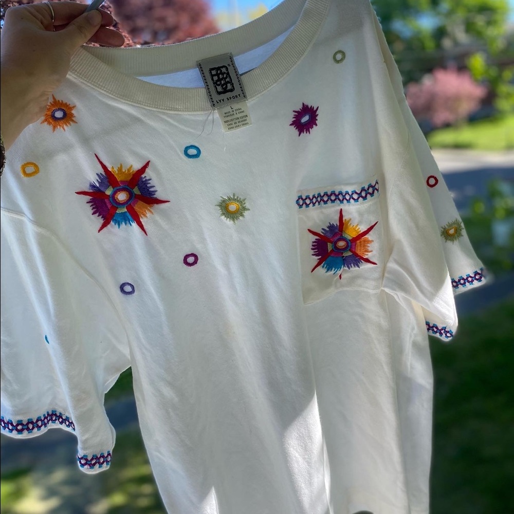 Fun and festive Embroidered top